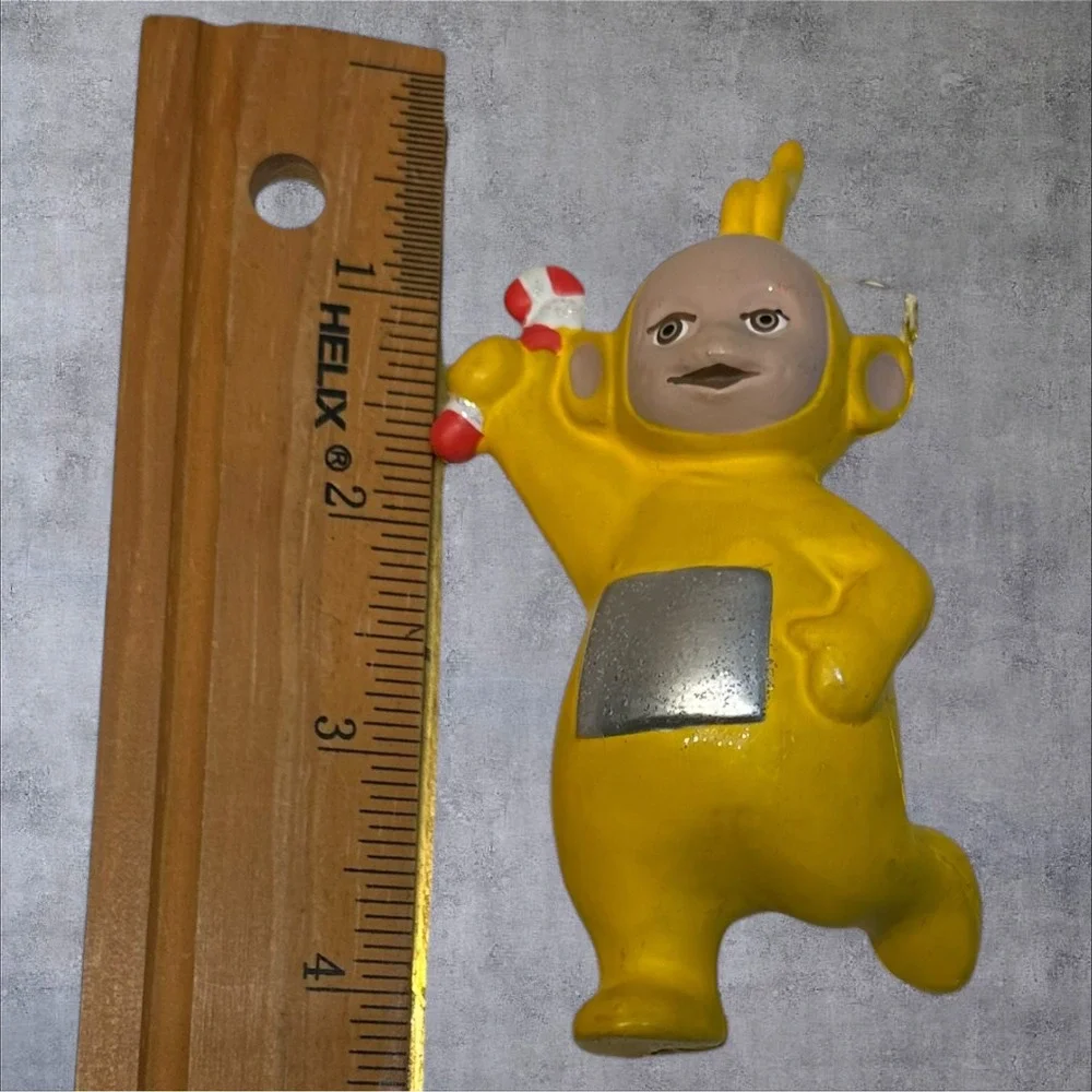 Vintage‎ 1999 Teletubbies Laa-Laa Christmas Ornament Yellow Candy Cane Ragdoll